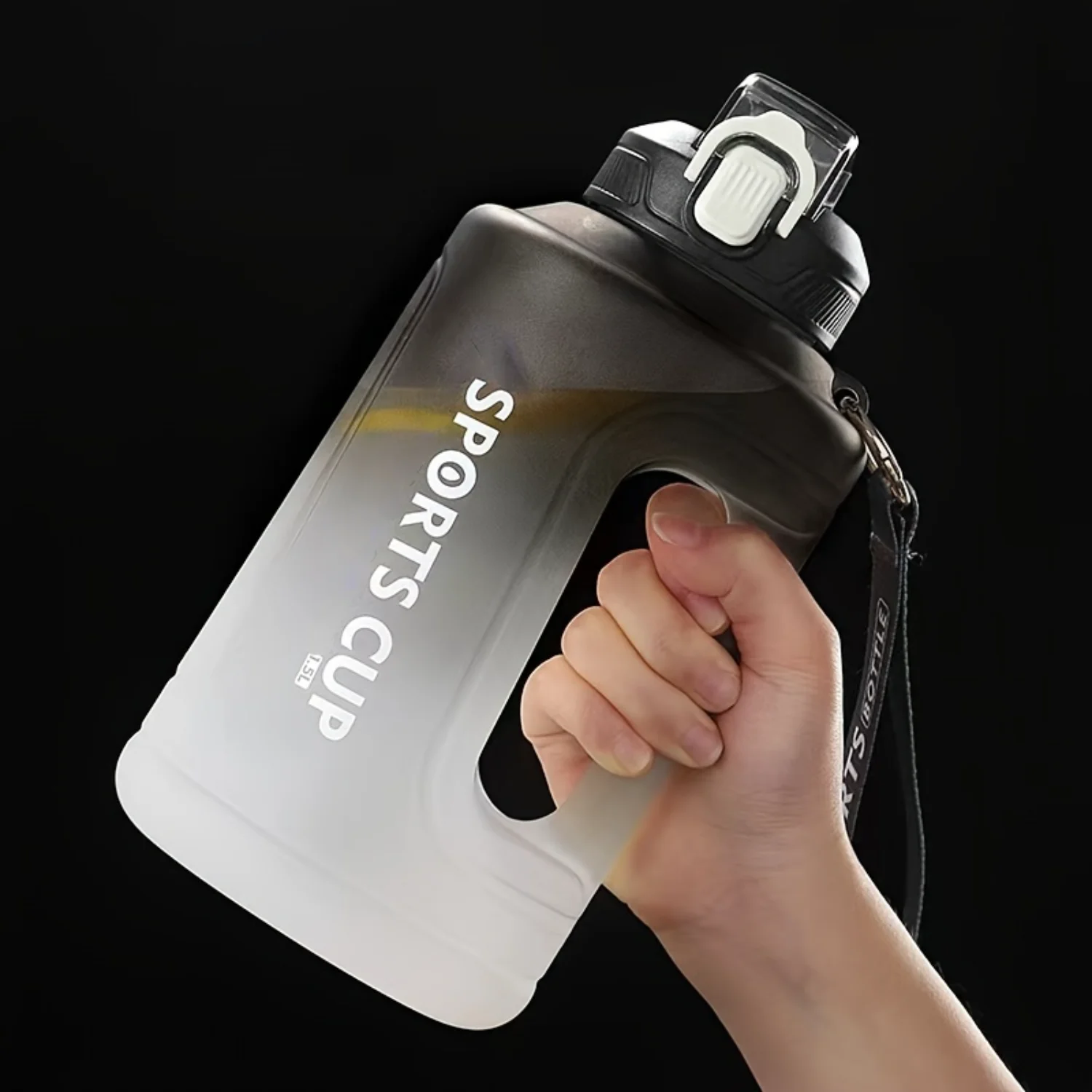 Hydrated & Look Stylish Gradient Color Sports Water Jug with Time Markers