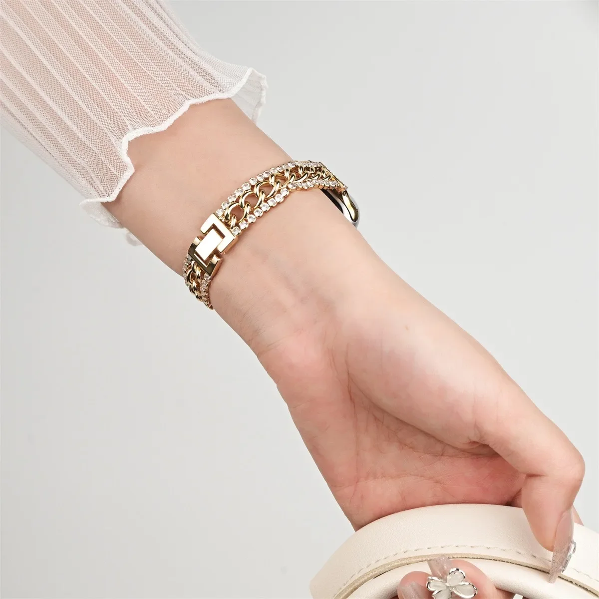 Pulseira de smartwatch em metal para apple watch series_voghion.com