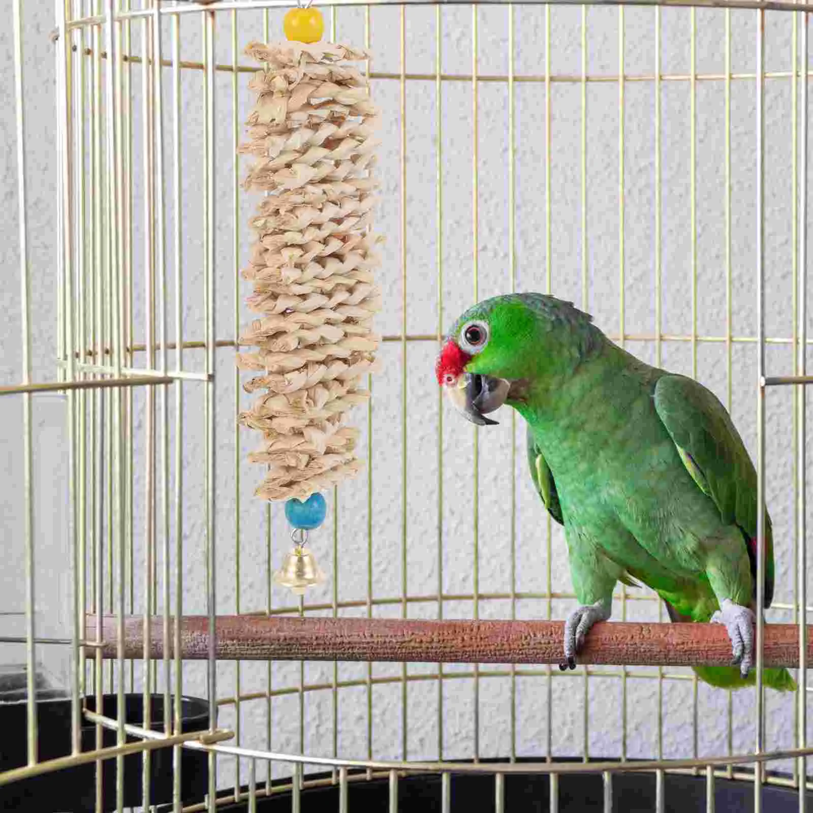 

Parrot Chew Toy Interesting Bird Toys Safety Funny Cage Pet Plaything Parakeet Hanging Birdcage