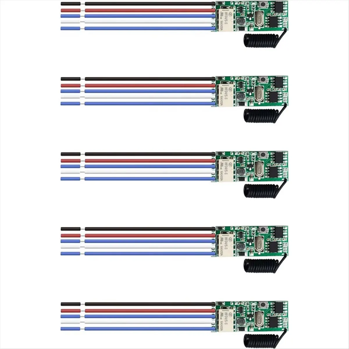 A23G 5pcs 범용 무선 원격 제어 스위치 1 채널 릴레이 수신기 LED 조명 컨트롤러 DIY 키트 DC 9V 12V 24V 433.92MHz