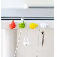 Thumb Mini Cable Organizer Silicone USB Cable Management Clips Desktop Wire Manager Cord Holder For Earphone Mouse Bobbin Winder 4