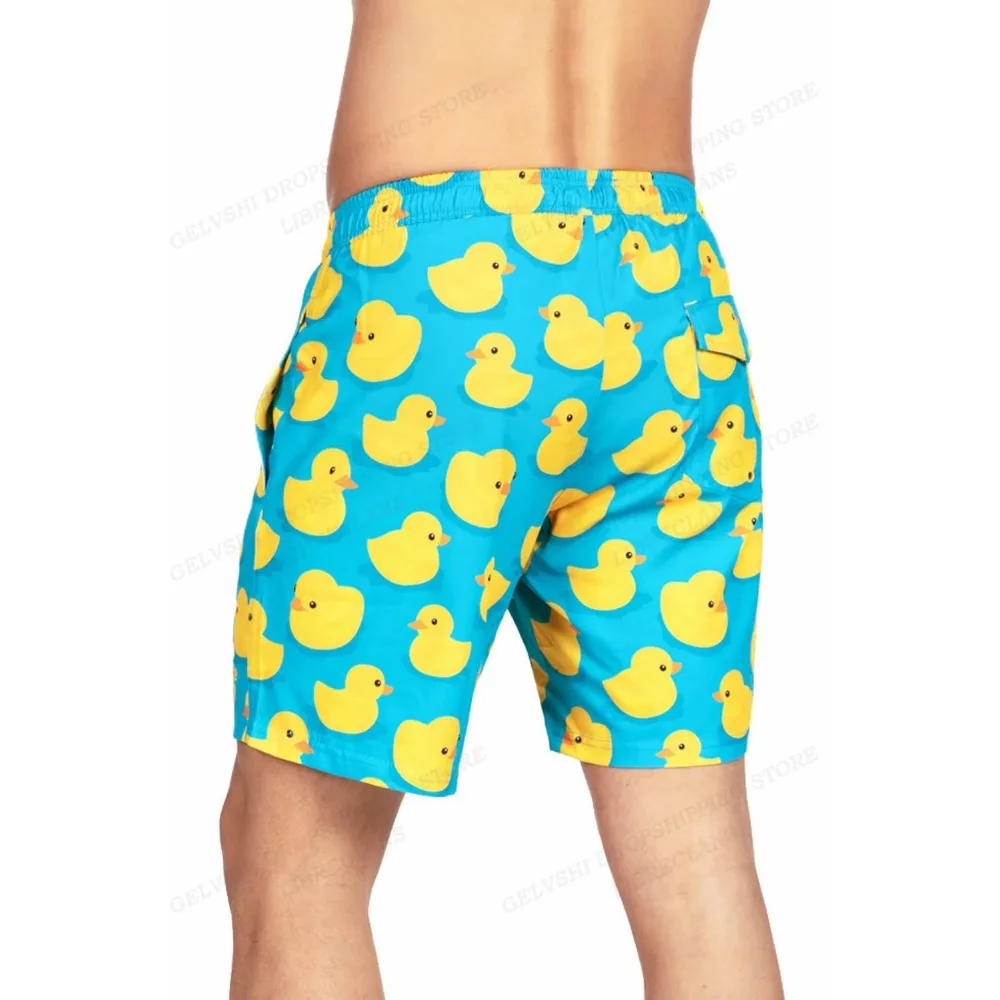 Duck Board Short Beach Shorts Men's Swimming Trunks Masculina Casual Shorts Boy Sports Briefs Swimwear Trunk Quick Dry Pant 2
