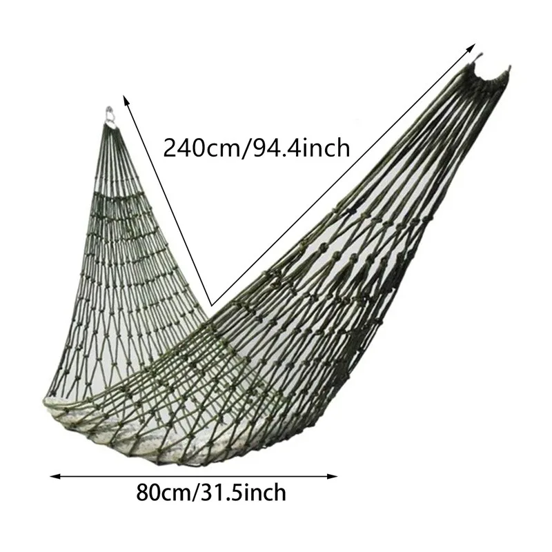 Portable Outdoor Sport Hammock, Outdoor Camping Hammock Mesh Net for Garden Beach Yard Travel Garden Swing Hanging Bed 6
