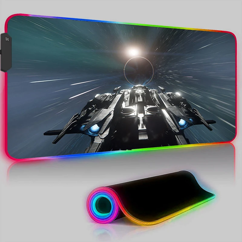 Tappetino Per Mouse Rgb In Gomma Led Star Citizen Accessori Da Gioco Scrivanie Per Computer Portatili Tappetini Da Gioco Per Tastiera Tappetino Per Mo