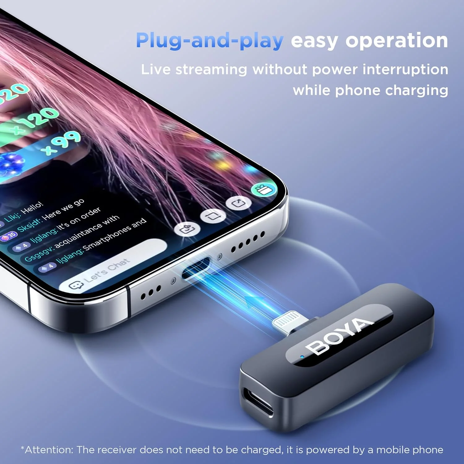 Wireless lavalier microphone iPhone 15/16 Series Samsung DJI Pocket 3 Type-c smartphones cameras video recording