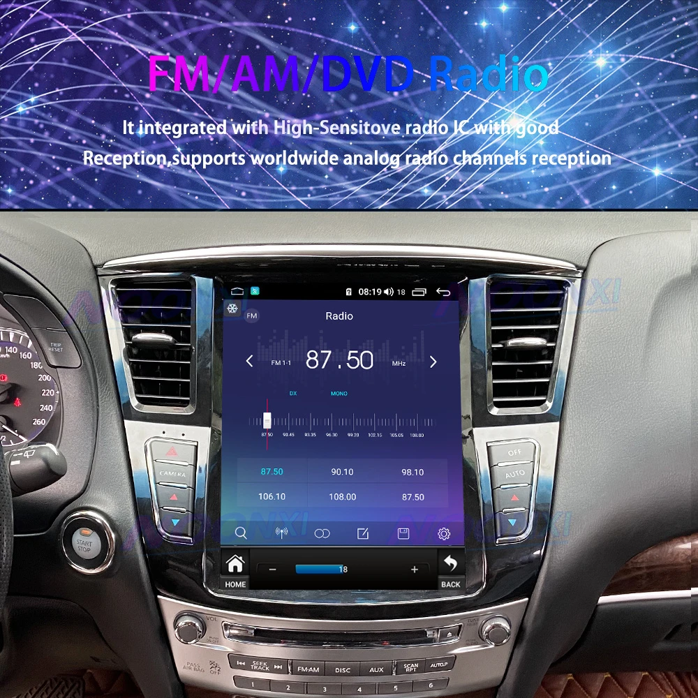 Liyidaing Car Radio For Infiniti QX60 JX35 2013-2020 Carplay Auto Android 13 DVD Multimedia Video Player Stereo GPS 5G WIFI