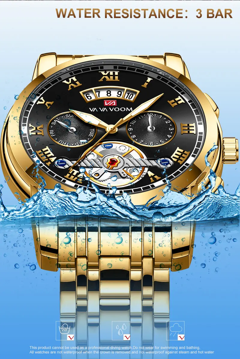 Brand Men Watch Original Pilot Series Simulation Tourbillon 41mm Stainless Steel Quartz Movement Casual Sports Watch_voghion.com