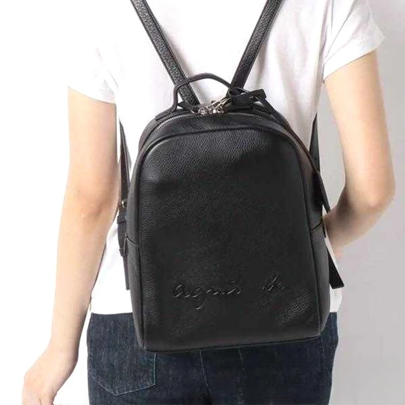 아그네스 b 트래블 PU 여성 백팩 핸드헬드 크로스바디 버킷 토트 새들 퍼스 워..