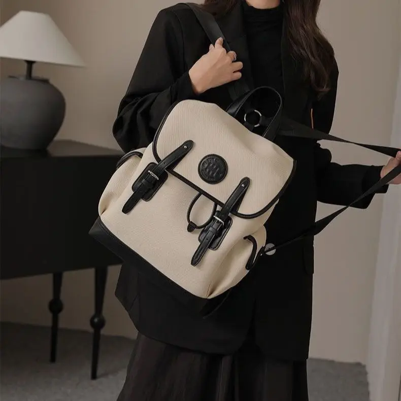 New Women Canvas Large Capacity Travel Backpack Tote Bag For Women 2023 Lightweight Commuter Backpack