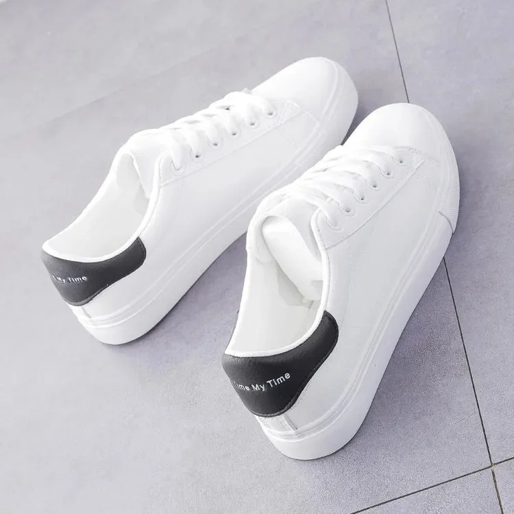 Women's Vulcanize Shoes Fashion Shoes  Spring New Casual Classic Solid Color PU Leather Shoes Women Casual White Shoes Sneakers 3