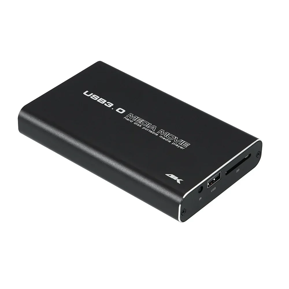 Full HD 1080P 4K for 2.5 SATA USB HDD SD Card MKV H.264 HDMI-Compatible AV Spdif Output Portable Multimedia Media Player S01