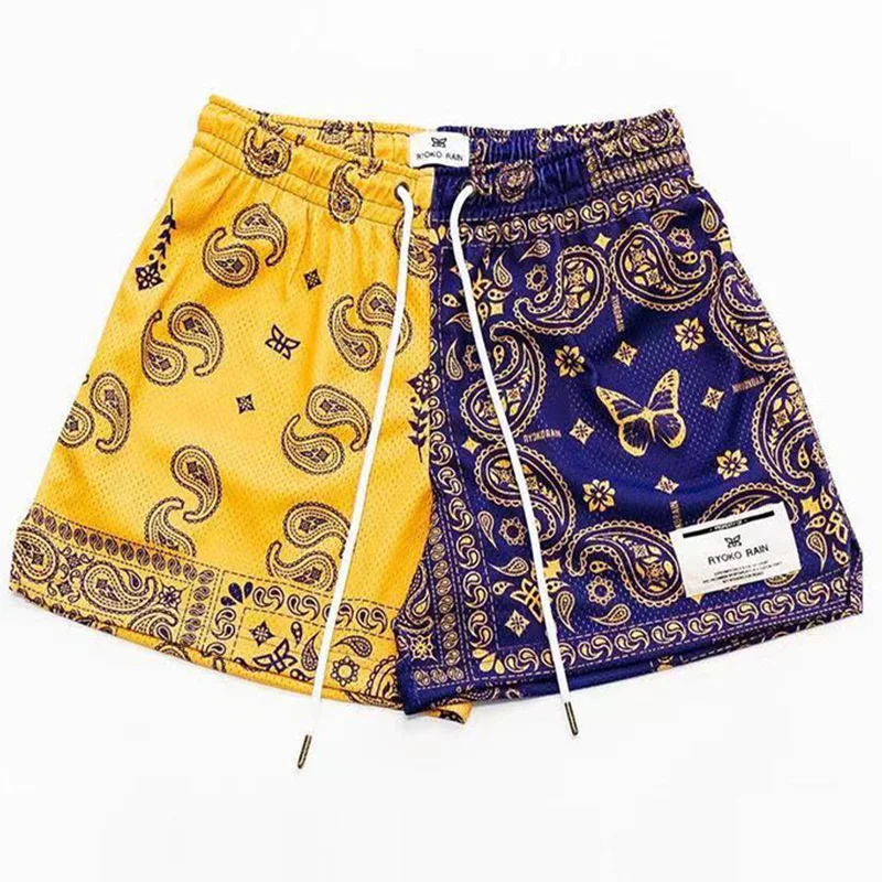

RYOKO RAIN New summer fashion shorts men's shorts men and women fashion beach seaside casual pants mesh sports quick-drying