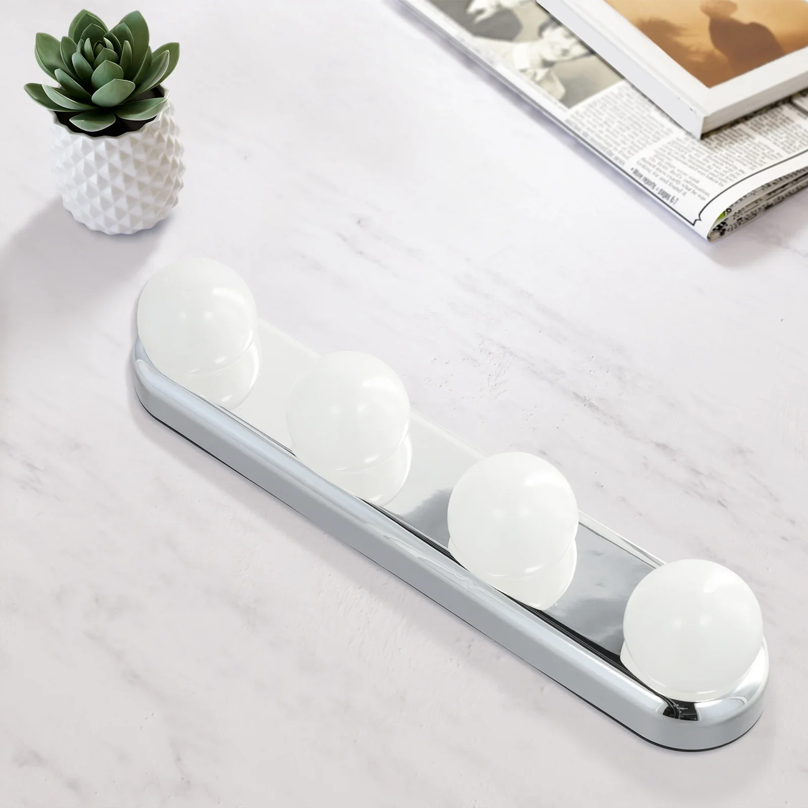 Practical Mirror Light LED Mounting Portable Suction-Cup Attached Cool White For Grooming Lamps Makeup