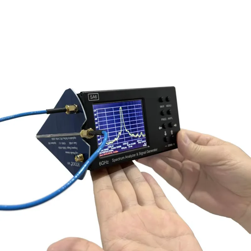 SA6 Handheld Portable Digital Spectrum Testing Analyzer Touch Wi Fi RF Gain Band Antenna Professional Frequency EMC 4