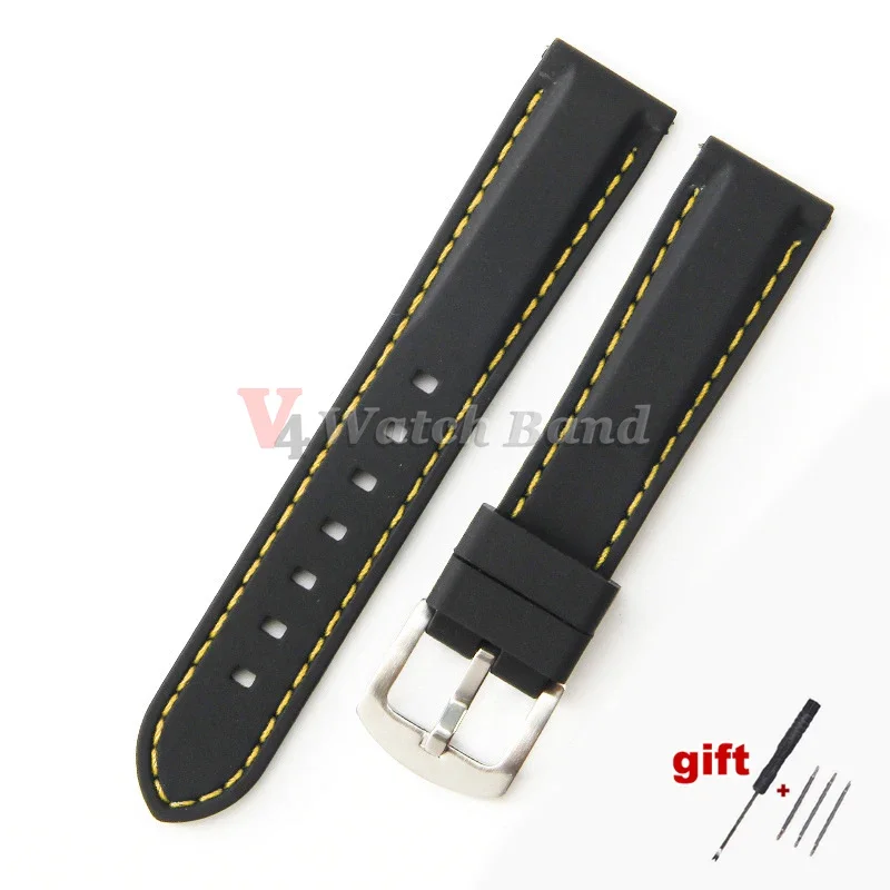 Silicone Sport Watch Band - Universal Replacement Strap