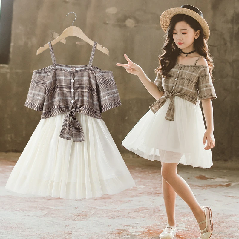 Vestido de verano para niña, novedad de 2022, vestidos de para niña adolescente, vestido de princesa de tul para niña, ropa de 4 5 6 7 8 10 11 12 años|Vestidos| - AliExpress