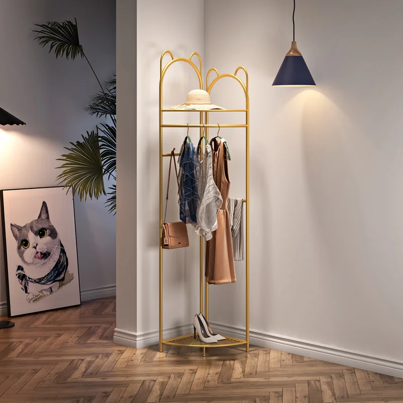 

Nordic Entrance Hall Clothing Rack Hanger Boutique Shelf Clothes Hanger Stand Living Room Appendiabiti Nordic Furniture TY15XP