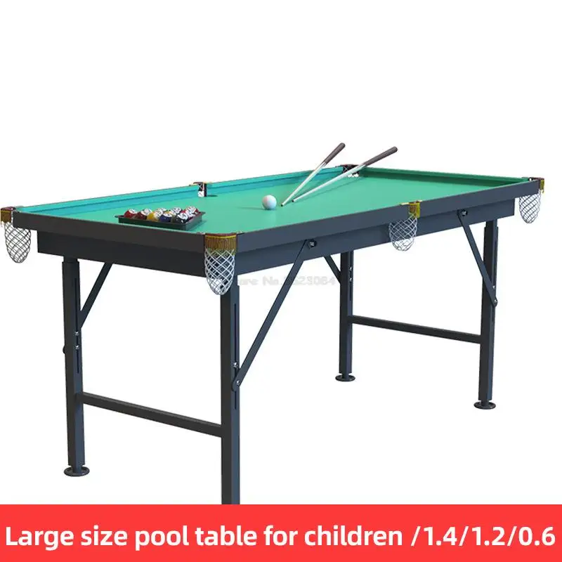 Small Standard Foldable Indoor Pool Table Set Children's Play Sports Balls Home Version Family Fun Entertainment