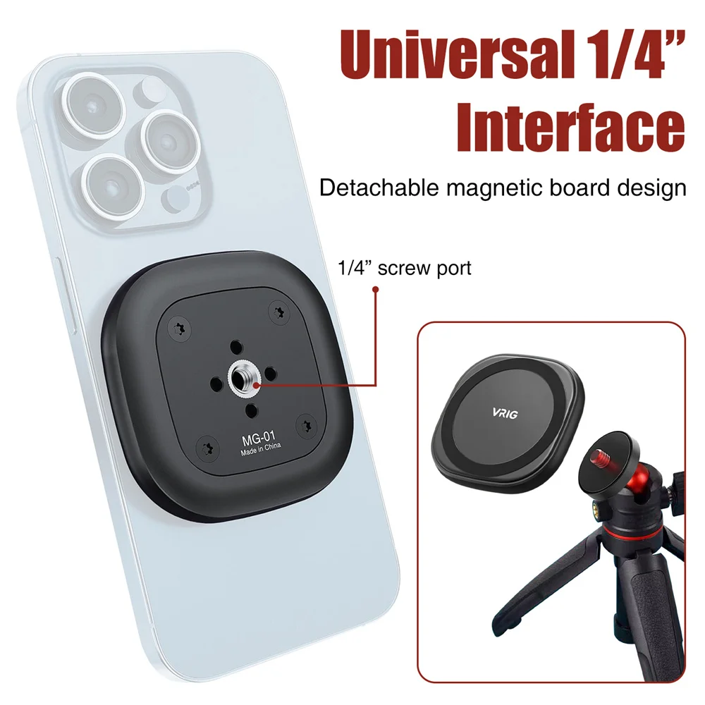 Description Picture 3 of itemVRIG Magnetic Phone Tripod Extended Mini Tripod Selfie Stick With 360 Ballhead Phone Holder for MagSafe iPhone 14 13 12 Series