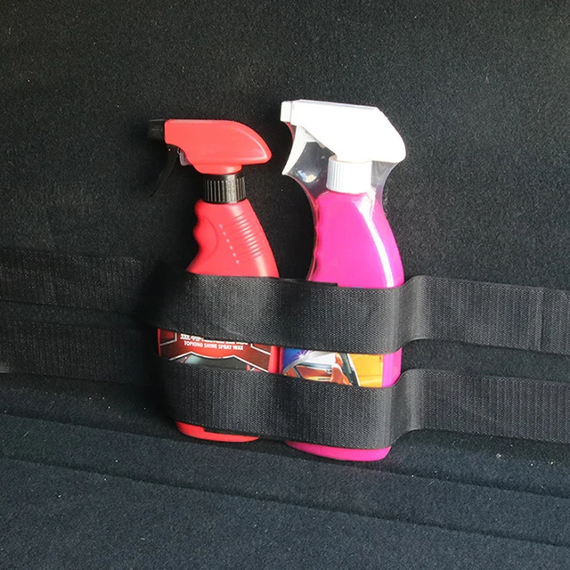 4Pcs/set Car Trunk Organizer Magic Tape Fire Extinguisher Storage Belt Auto Tools Tidying Fixing Elastic Straps Car Organizer 2