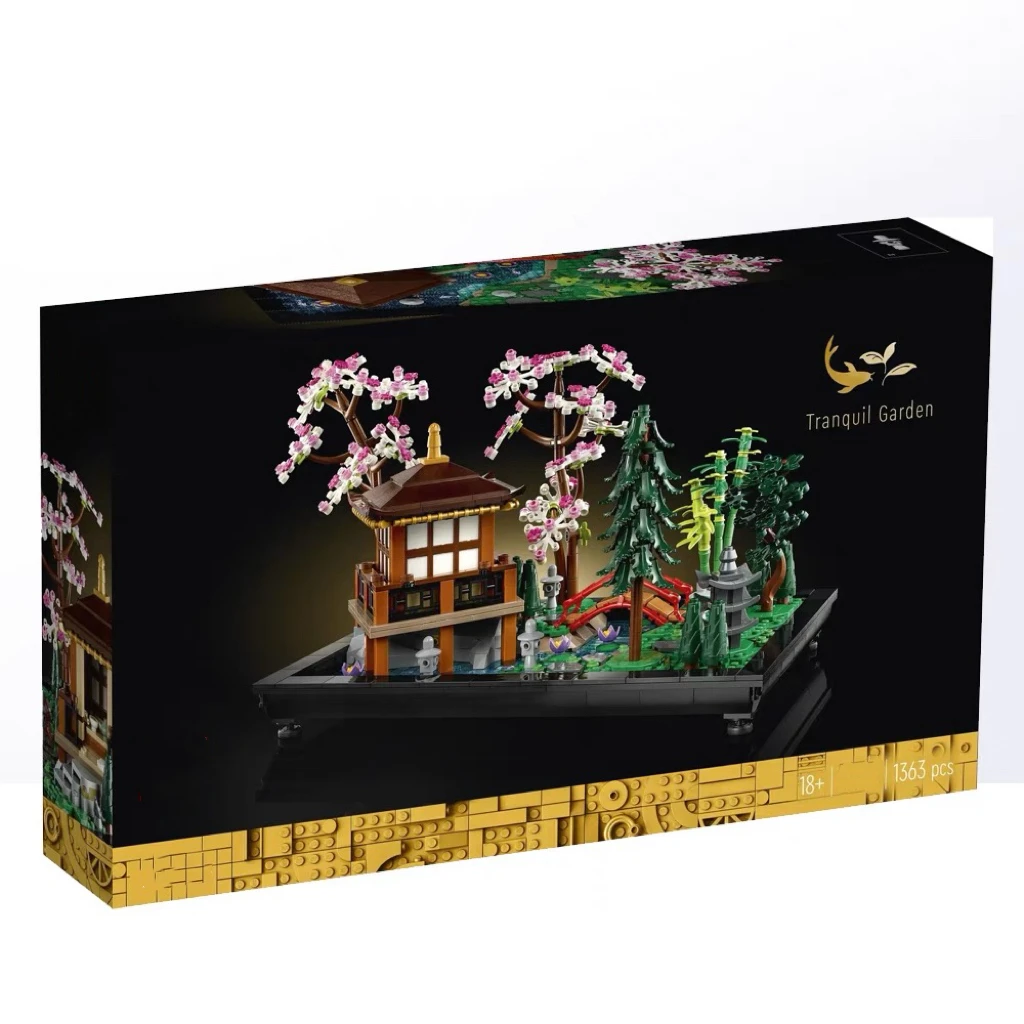 

1363Pcs Icons 10315 Tranquil Garden Creative Building Set Japanese Streetview Zen Gardens DIY Friends Brick Toys For Children