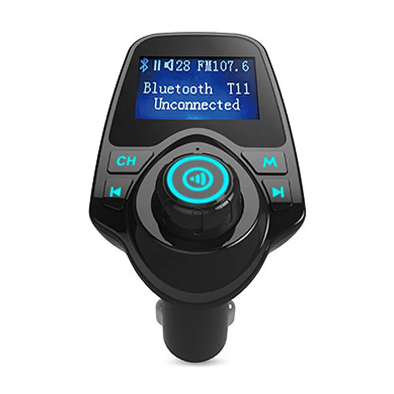 

Bluetooth Wireless Car Mp3 Player Handsfree Car Kit FM Transmitter 5V 2.1A Dual USB Car Charger LCD Display Car FM Modulator