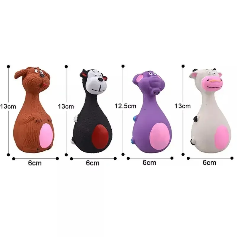 Squeaky Dog Rubber Toys Bite Resistant Dog Latex Chew Toy Animal Shape Puppy Sound Toy Pet Supplies For Small Medium Large Dog 3