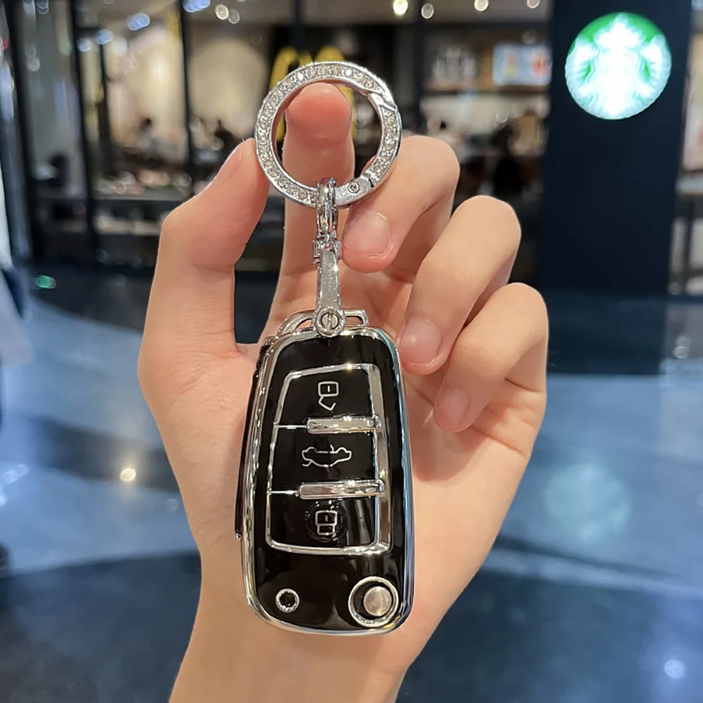 Premium TPU Folding Car Key Cover - Sleek Protection