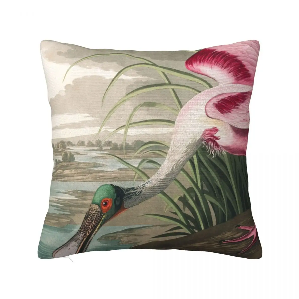 Roseate Spoonbill Throw Pillow, Designer Pillows