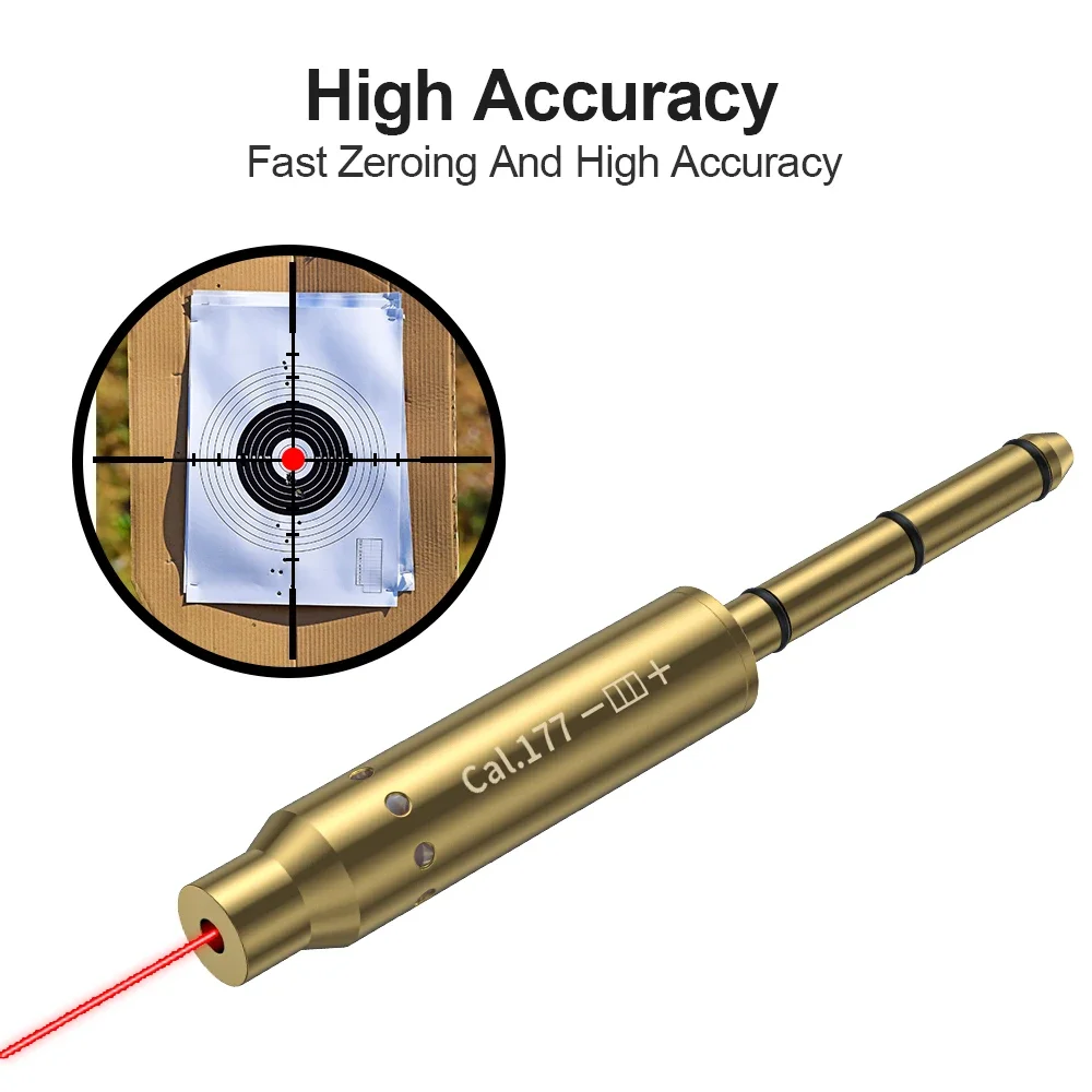 Red Laser Boresighter Cartridge Dot Sight For Pistol Rifle Scope Hunting Accessory Training Shoot Sight
