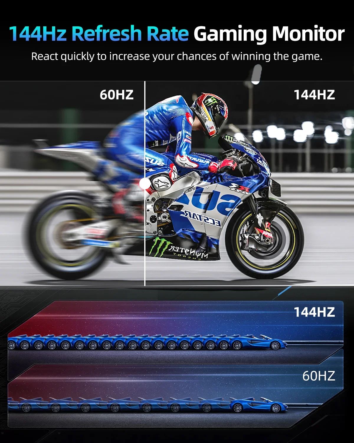 UPERFECT ޴ ̹  Ʈ, HDR 1000:1 FreeSync Ʈ    ɾ, 2560P  1600P IPS ũ, 18 ġ, 2.5K, 144Hz