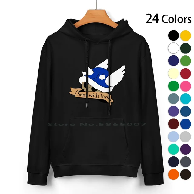 Blue Shell-Sent With Love Pure Cotton Hoodie Sweater: A Blend of Comfort and Style