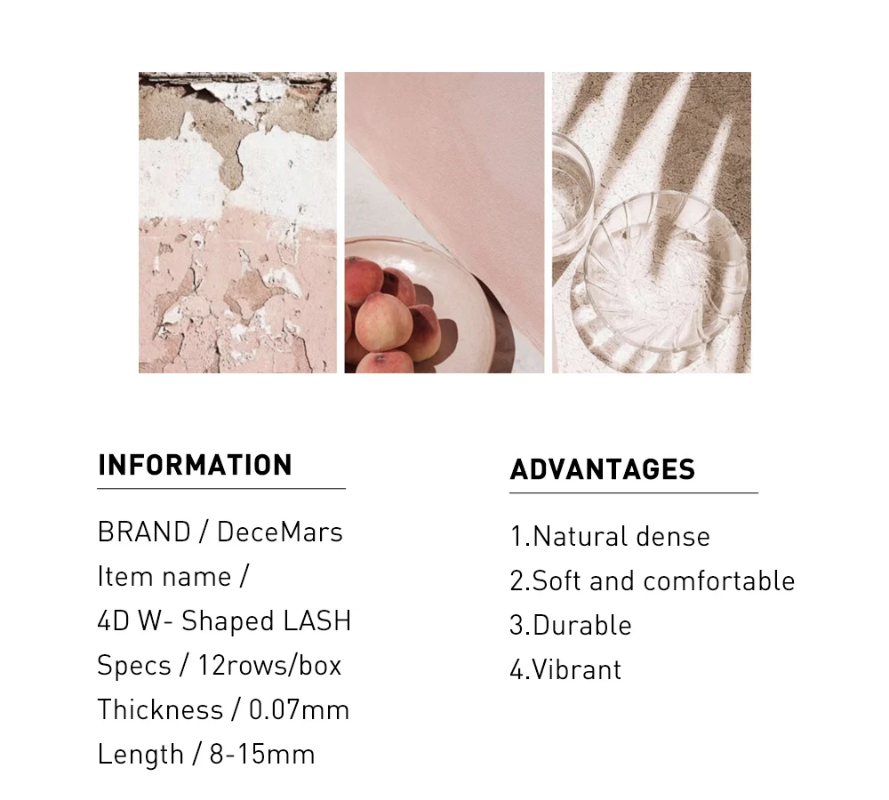 Description Picture 3 of itemDeceMars 4D W Shape Handmade Eyelash Extensions Premade Fans Eye Lashes Natural Soft Volume False Lashes for Professional Salon