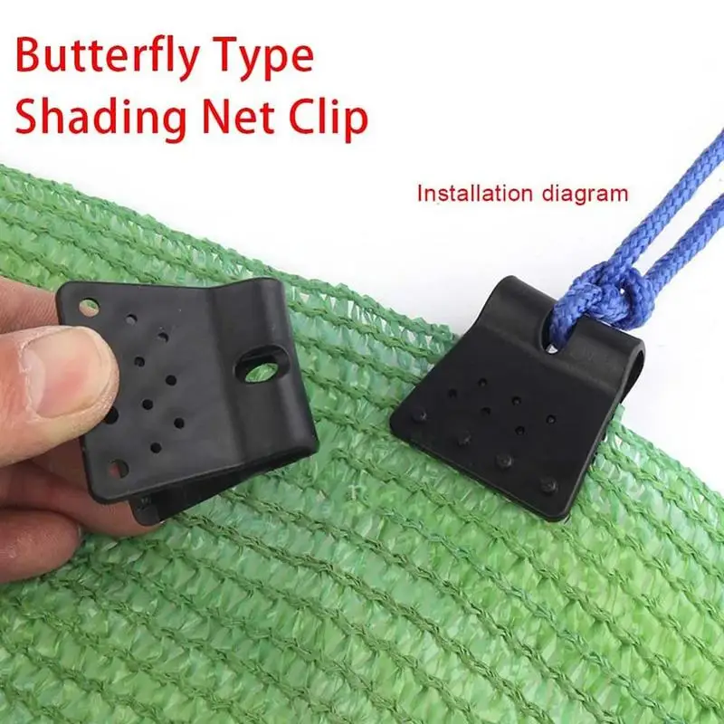100pcs Shade Cloth Clips Shade Fabric Clamps Grommets Net Mesh Cover Sunblock Fabric Garden Backyard Greenhouse