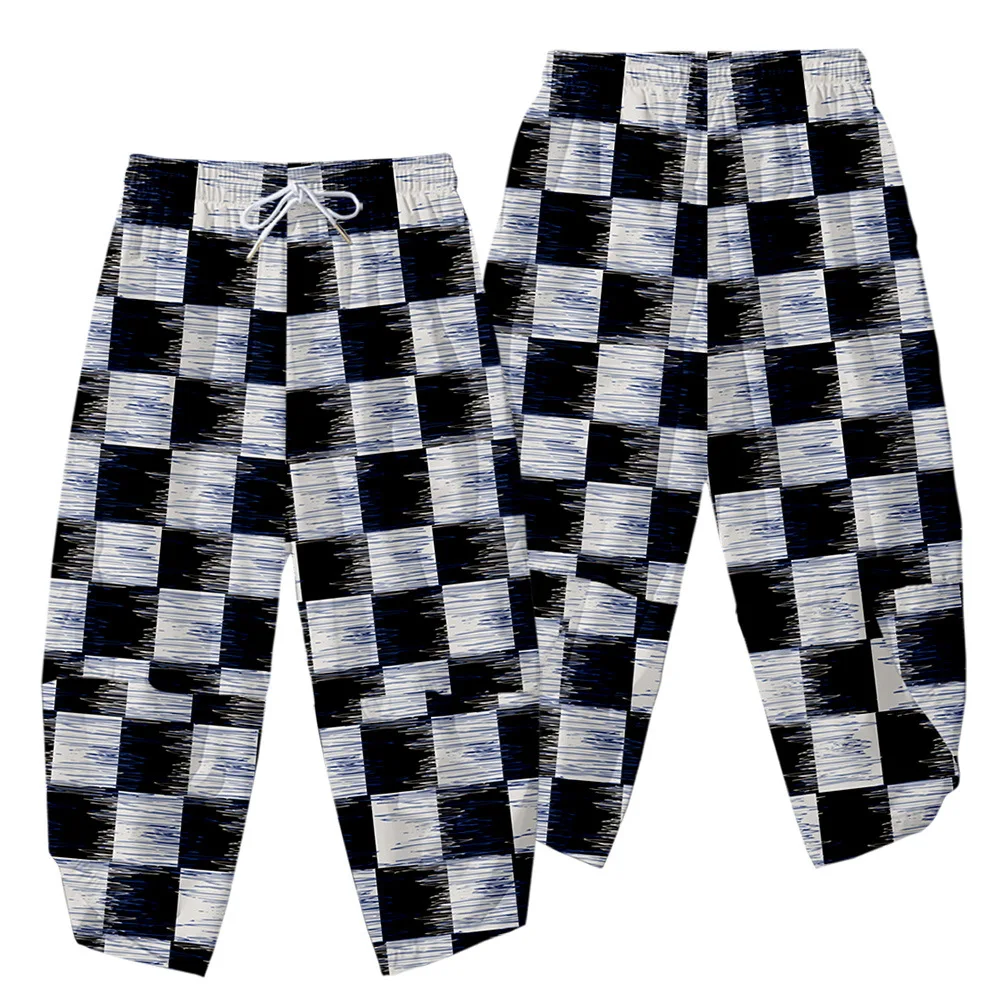 

Мужские шаровары в клетку с принтом, джоггеры, уличная одежда 2022, повседневные спортивные брюки в стиле хип-хоп с карманами, Модные свободные брюки в стиле Харадзюку