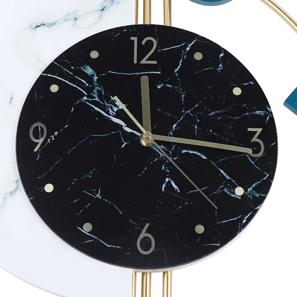 Silent Marble Quartz Wall Clock for Home Decor