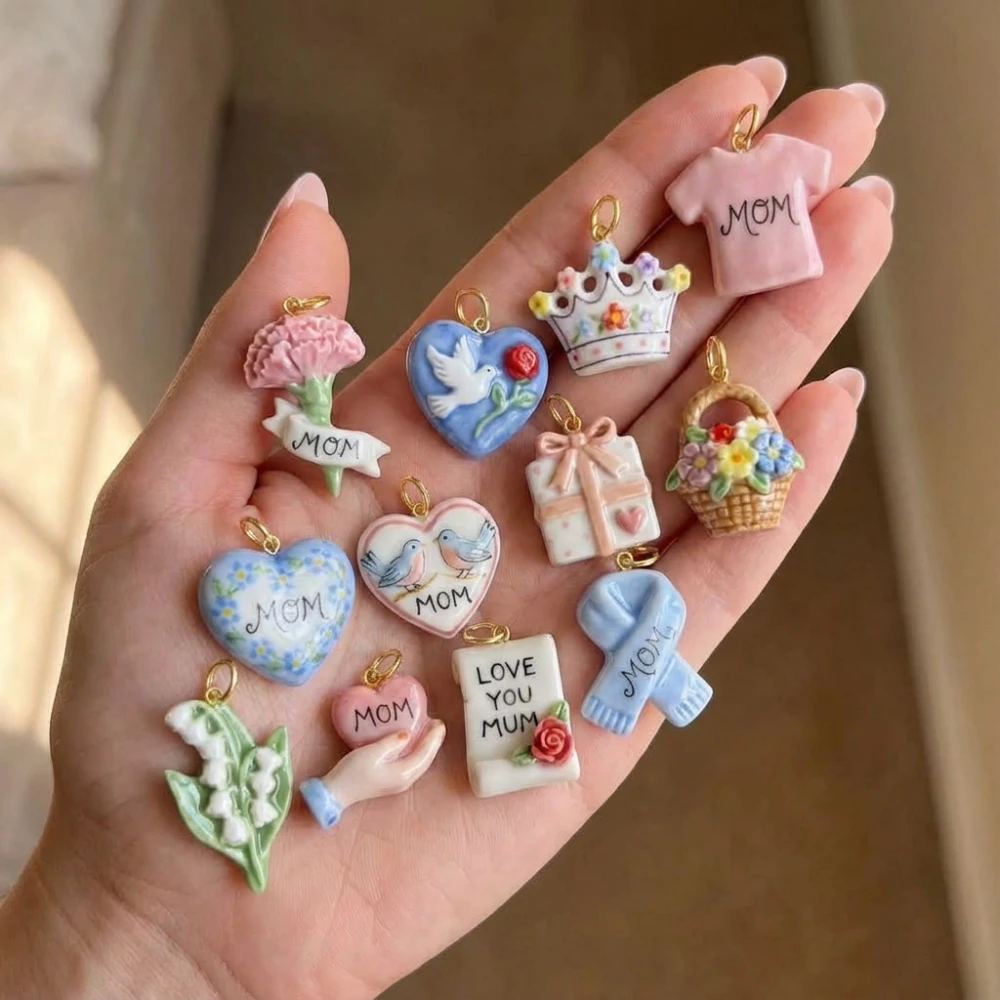 Niedliche neue Dopamin-Serie: Handgefertigtes Liebesgeschenk, Taube, DIY-Anhänger, Charms für Schmuckherstellung