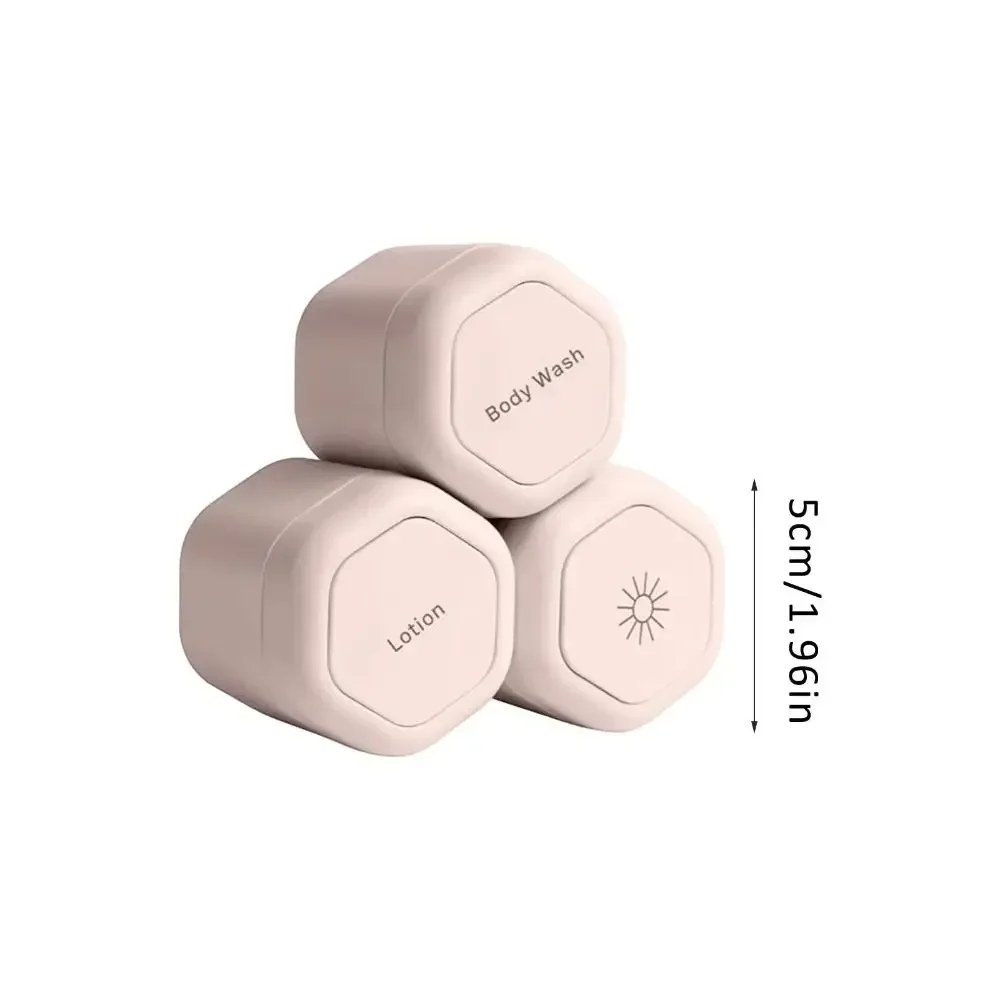 3Pcs Portable Magnetic Cosmetic Dispenser Travel Storage Magnetic Stacking Dispenser Bottle for Face Cream Sunscreen Organizer