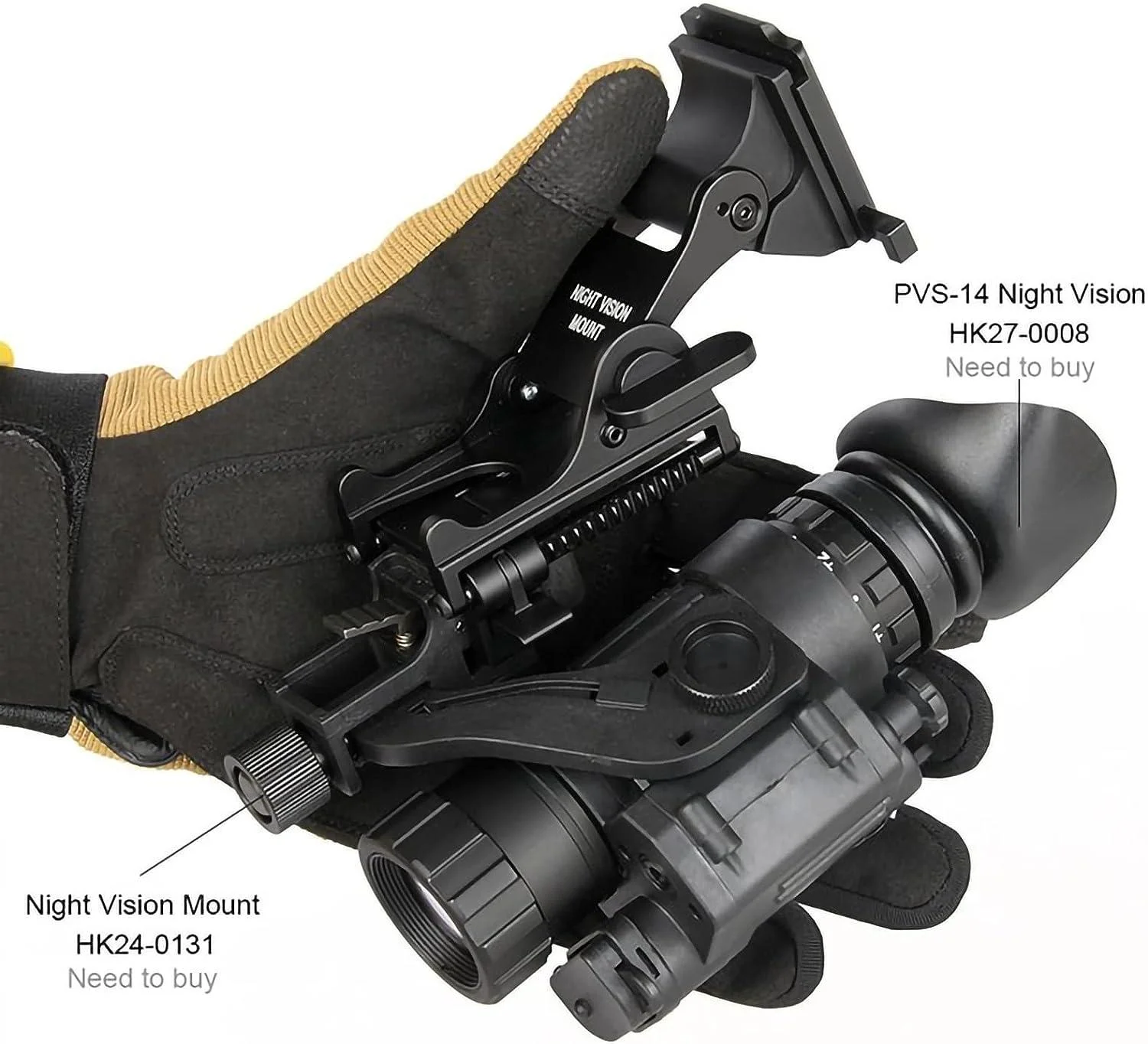 BOOIU Taktische Helm Nachtsicht Brille Halterung für NVG PVS-14 PVS-7 Helme Halterung Outdoor Sport Helm Halterung Zubehör – Detail 6