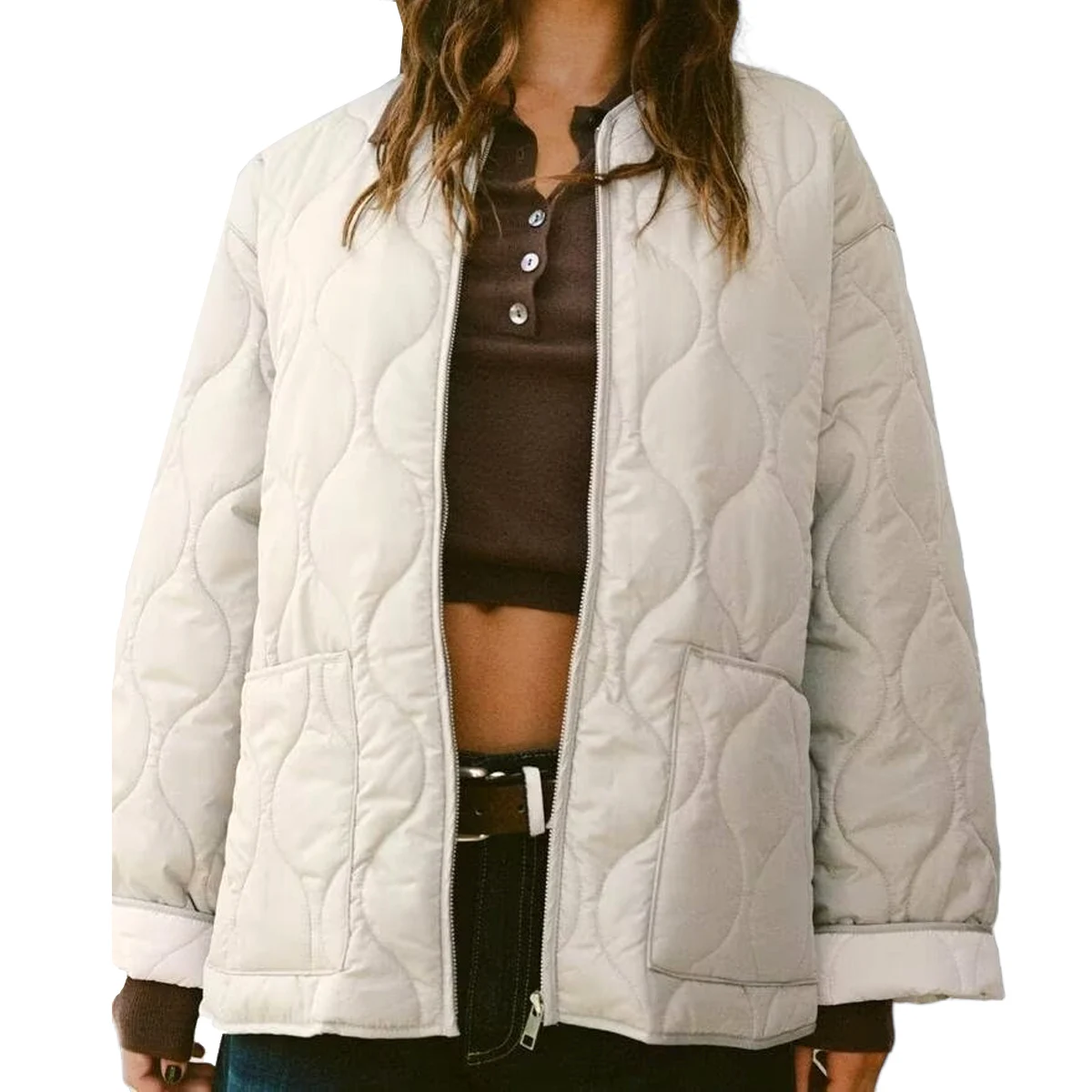 NFYM Women's Cotton Padded Short Jacket Kimono Cardigan Wrap Front