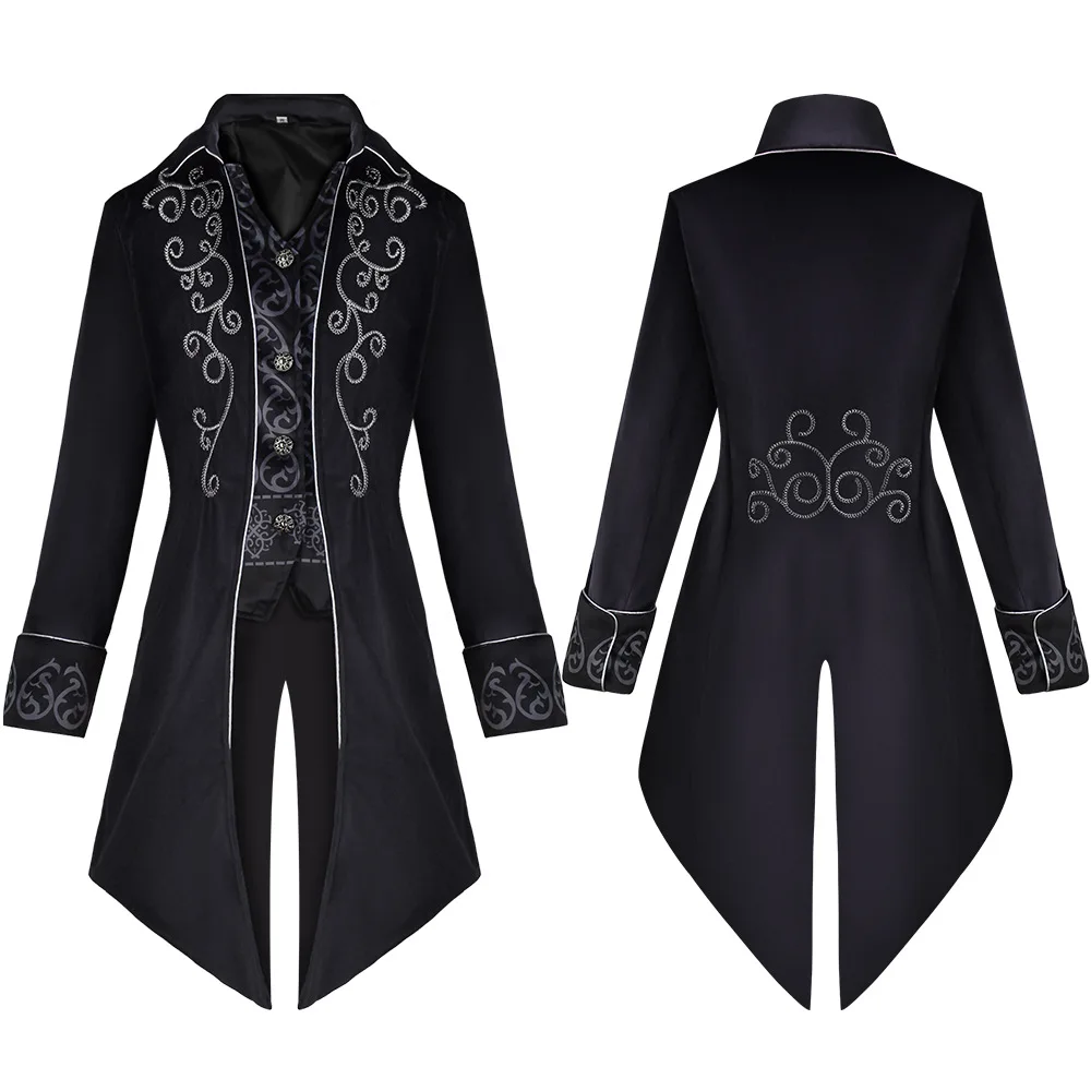 Vintage Gothic Vampire Renaissance Theatrical Performance Coat