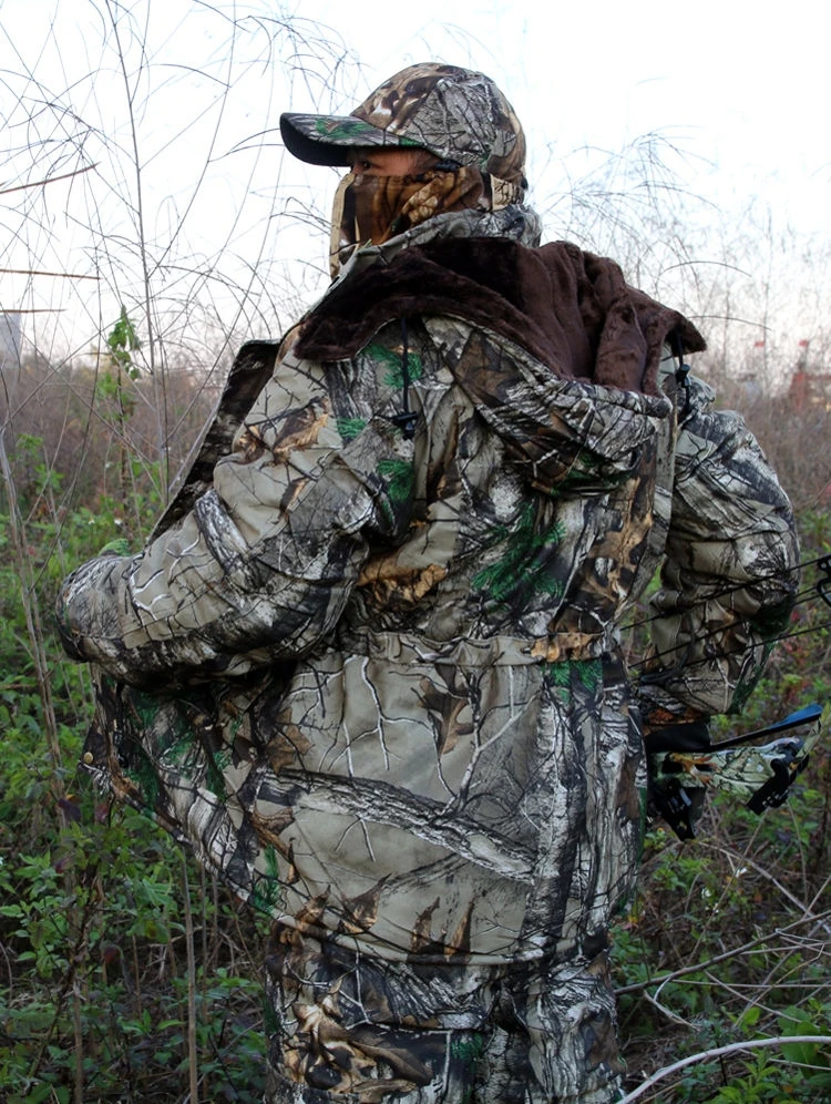 Combinaison hiver épaisse camouflage neige pour pêche sur glace et chasse