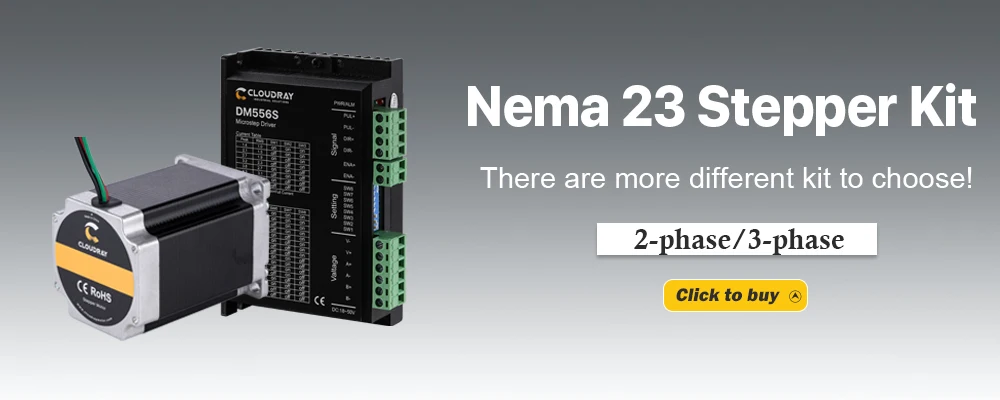 Description Picture 2 of itemCloudray Nema 23 Stepper Motor with Encoder 3.0N.m Closed Loop Stepper Motor Driver Easy Servo Driver with 1.5m Free cable