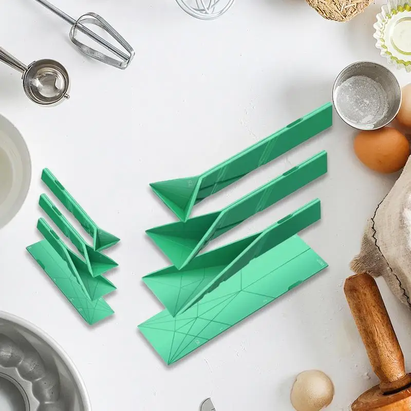 Kitchen Measuring Spoons 3In1 Folding Food Measurement Multi-purpose Flat Cups For Cooking Baking