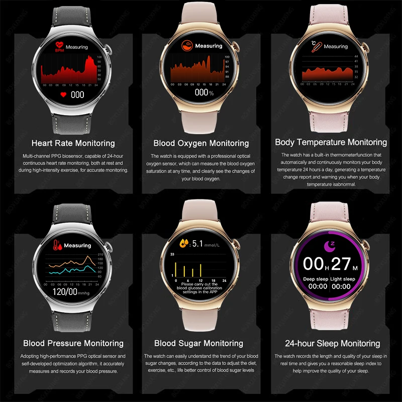 2023 GPS ȭ ġ 4 ̴ Ʈġ , AMOLED 360*360 HD ȭ, ü  NFC ̵ Ʈġ