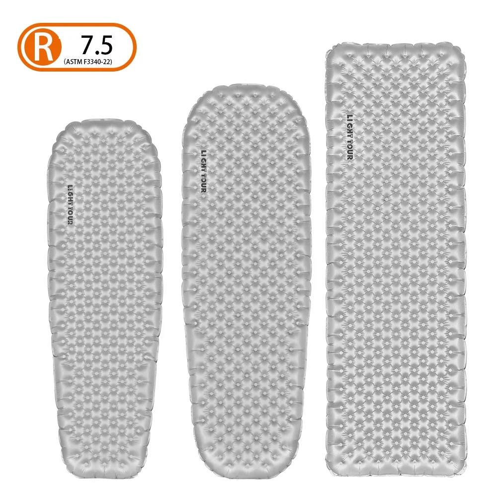 Light Tour R7.5/ R4.2 Sleeping Pad Outdoor Camping Mat Inflatable Mattress with Inflating Air Bag inflatable mattress camping mat