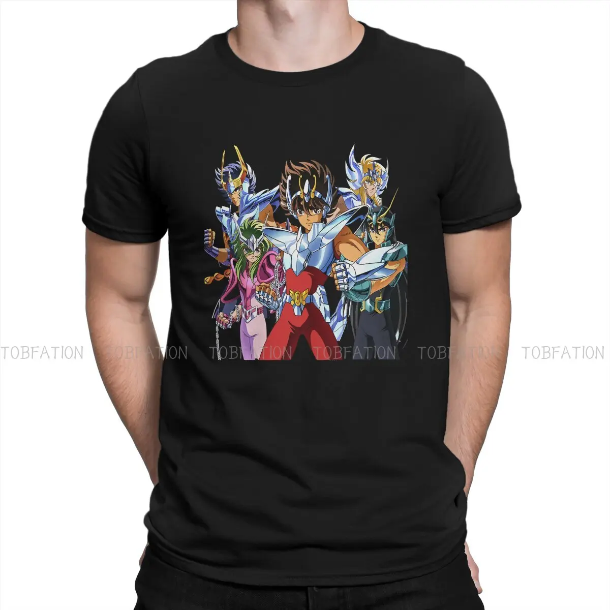 Los Caballeros Del Zodiaco Tshirt Girocollo Comic Saint Seiya Andromeda Tessuto Basic T Shirt Uomo Vestiti Nuovo Design