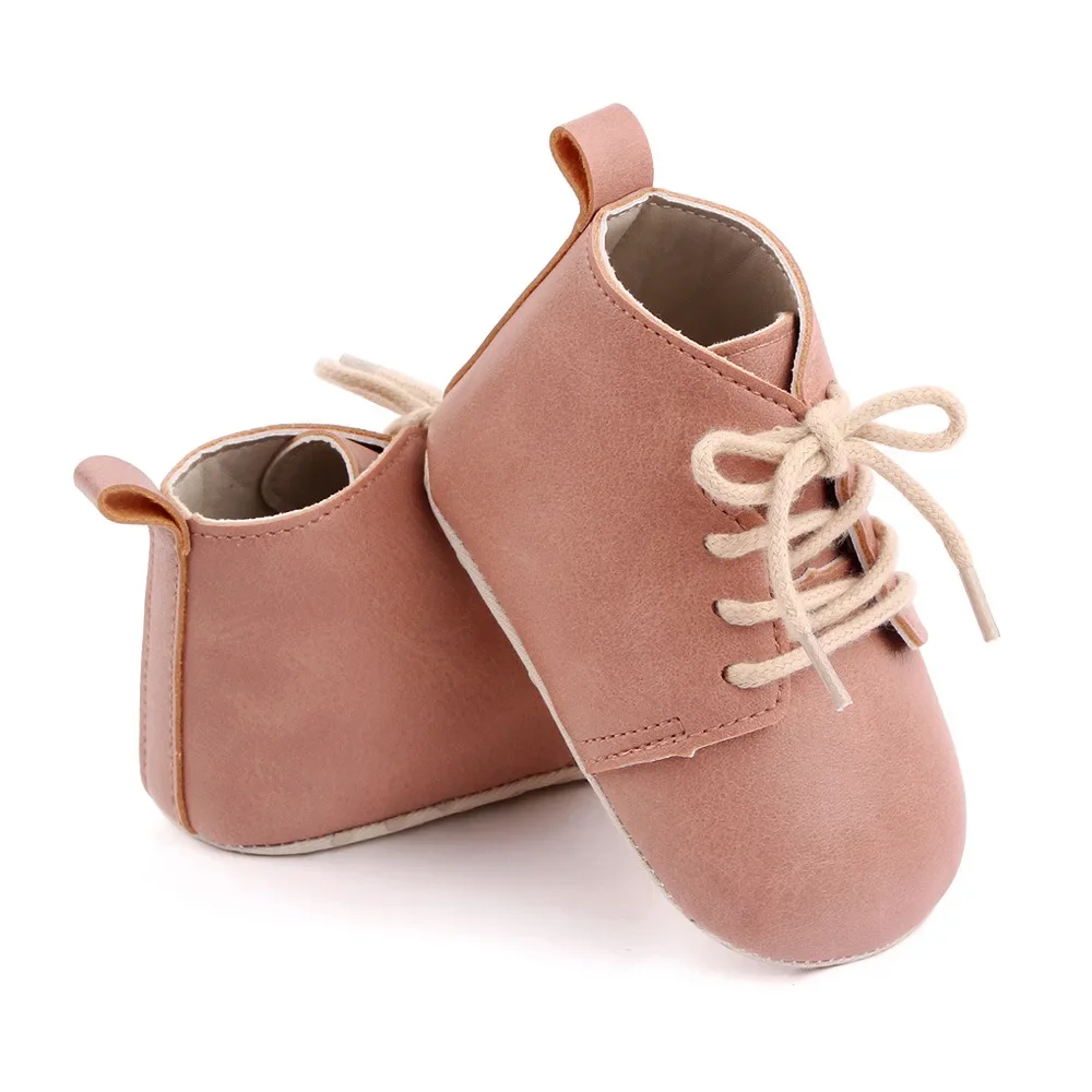 Newborn Baby Shoes Casual Baby Girl Boy PU Leather Infant Toddler Non Slip Soft Sole Sports Shoes First Walker Sneakers 2
