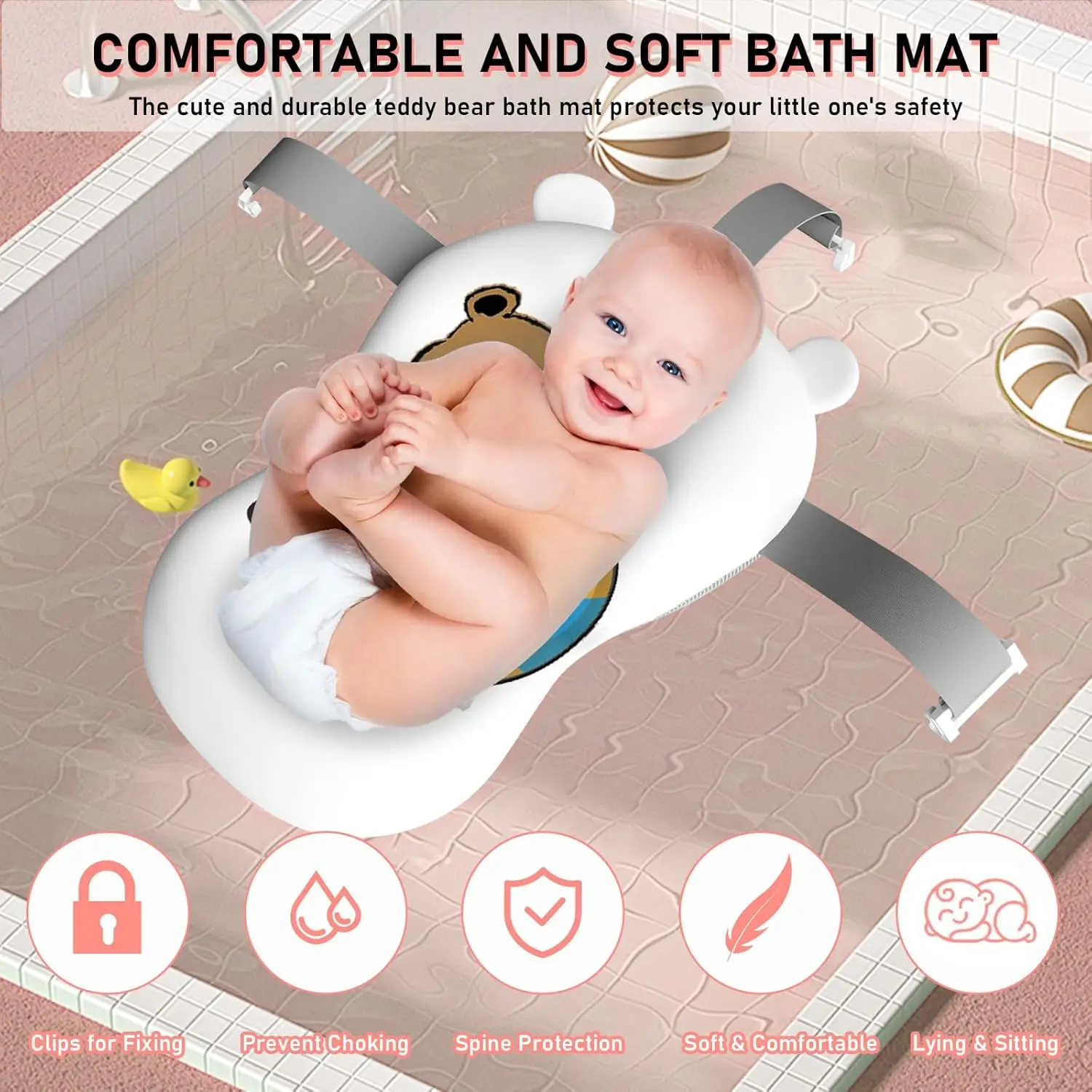 Foldable Baby Bathtub with Cushion 4