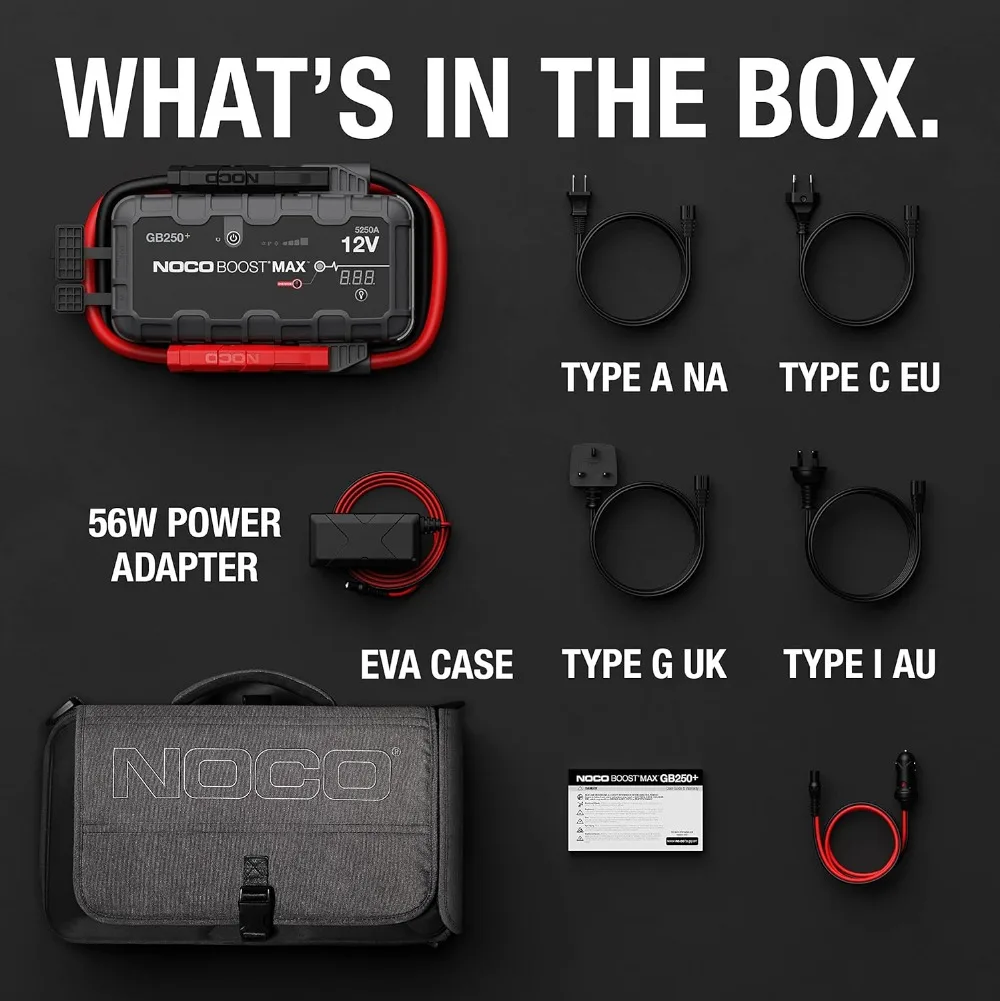 Boost Max GB250 5250 Amp 12-Volt UltraSafe Portable Lithium Jump Starter Box, Battery Booster Pack, and Commercial Jumper